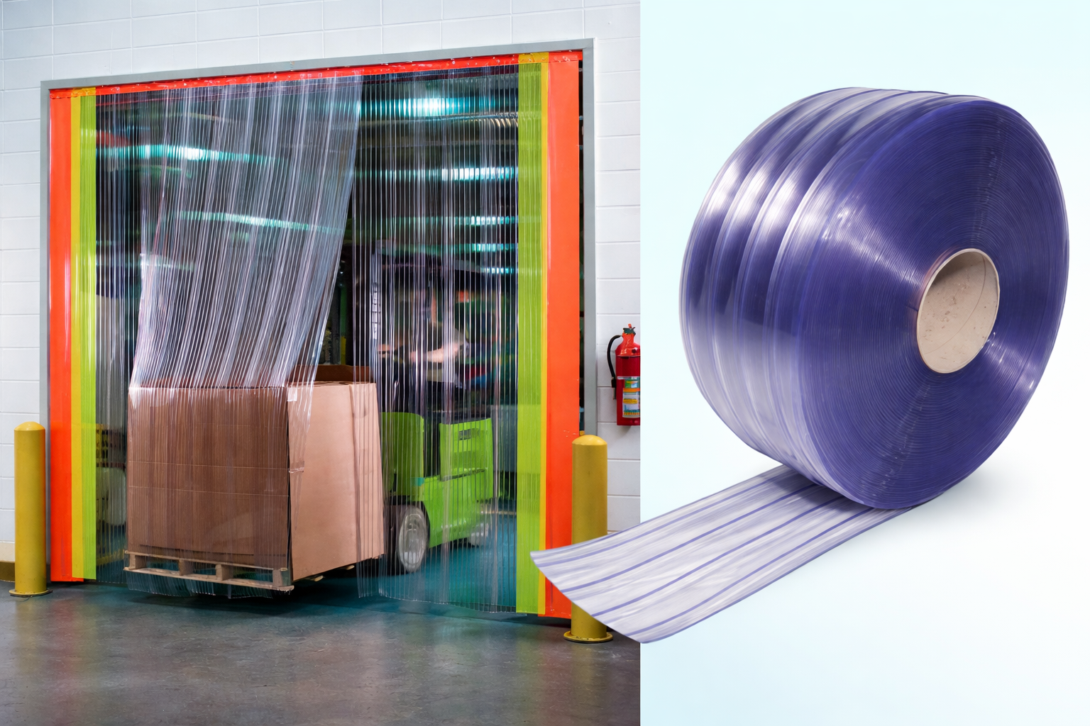 Heavy Duty Double Ribbed PVC Strip Curtains Supplier in Noida