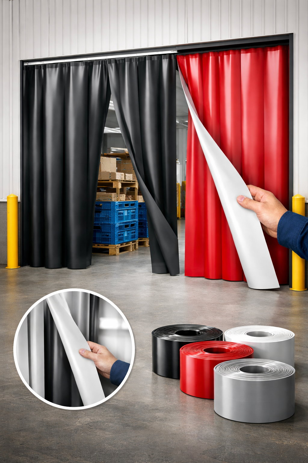 Opaque PVC Strip Curtains Exporter in Noida