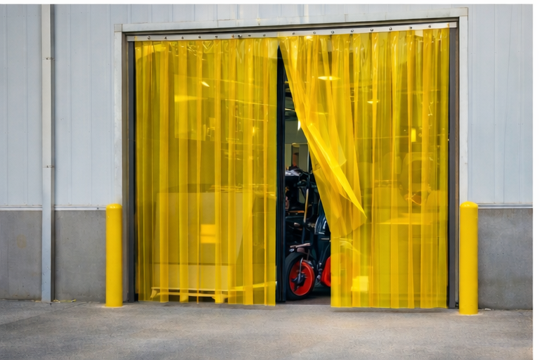 Yellow Anti-Insect PVC Strip Curtains Exporter in India
